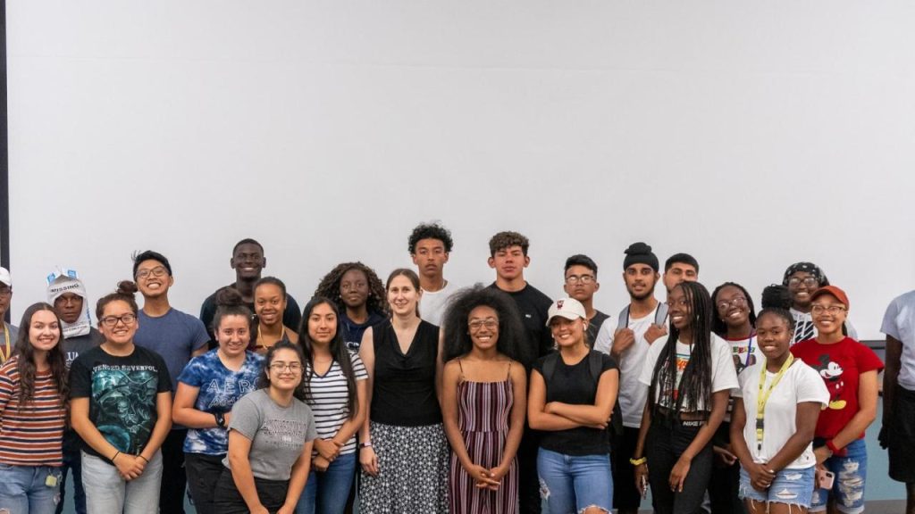 Members of the UC Davis SMASH Academy researched and shared real-world engineering-based solutions to sustainability challenges. Photos: UC Davis/Josh Moy.