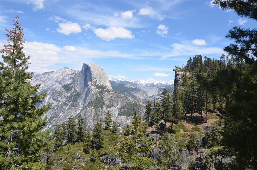 Glacier Point and Half Dome from the 4 mile trail in Yosemite NP
