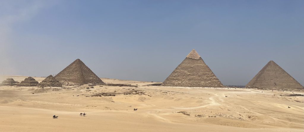 Egyptian pyramids outside of Cairo, Egype